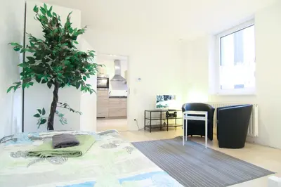 Ein Sitzbereich in der Unterkunft apartmondo Apartmentwohnungen Remscheid