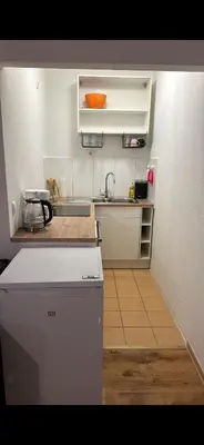 Küche/Küchenzeile in der Unterkunft Pott Spot Essener Innenstadt Ferienwohnung mit Küche