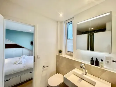 Ein Badezimmer in der Unterkunft Apartment in fußläufiger Nähe zu Airport-Messe 2