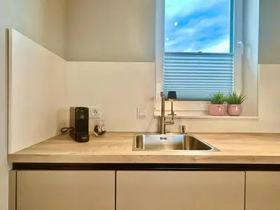 Küche/Küchenzeile in der Unterkunft Apartment in fußläufiger Nähe zu Airport-Messe 2