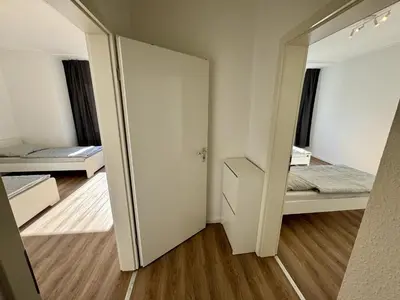 Ein Bett oder Betten in einem Zimmer der Unterkunft Spacious apartment in Solingen with Perfect connection