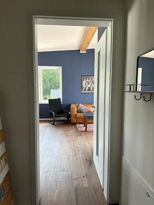 Ein Sitzbereich in der Unterkunft Neubau FeWo in Haltern am See