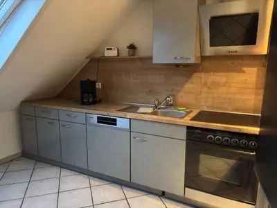 Küche/Küchenzeile in der Unterkunft Schöne Maisonette-Wohnung in ruhiger Lage