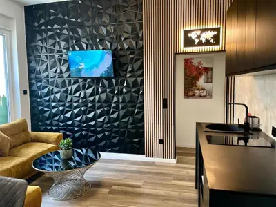 Küche/Küchenzeile in der Unterkunft Aura Apartament Oberhausen