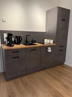 Küche/Küchenzeile in der Unterkunft Wohnung Schwerte