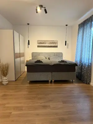Ein Sitzbereich in der Unterkunft Wohnung Schwerte