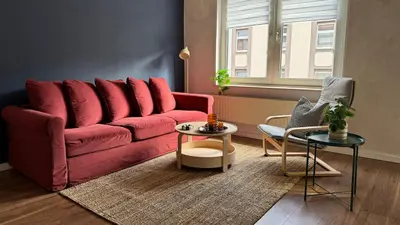 Ein Sitzbereich in der Unterkunft Charming 2-room apartment