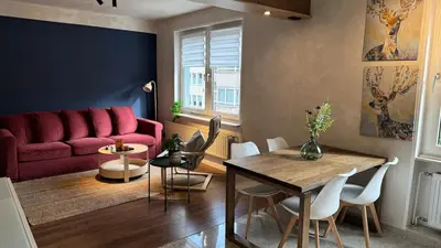 Ein Sitzbereich in der Unterkunft Charming 2-room apartment