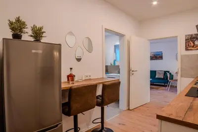 Küche/Küchenzeile in der Unterkunft Stylische Wohnung - Messe Essen nah - Wifi & Parken