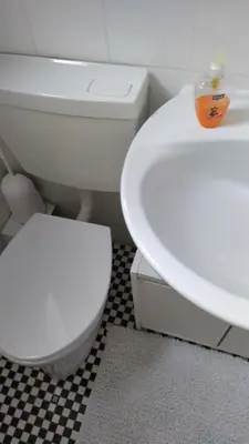 Ein Badezimmer in der Unterkunft Kleines Apartment für 1 Person