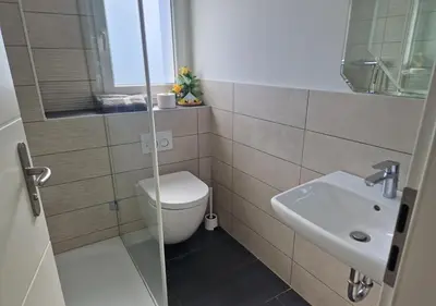 Ein Badezimmer in der Unterkunft Bei Pina - Schöne Unterkunft nahe Düsseldorf