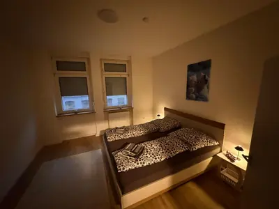 Ein Bett oder Betten in einem Zimmer der Unterkunft A&V Apartments Hemer Nähe Lungenklinik 2