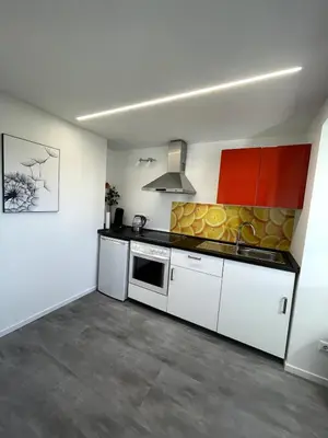 Küche/Küchenzeile in der Unterkunft Bei Pina - Business apartment nahe Düsseldorf