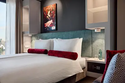 Ein Bett oder Betten in einem Zimmer der Unterkunft Essential by Dorint Düsseldorf Deiker Höfe