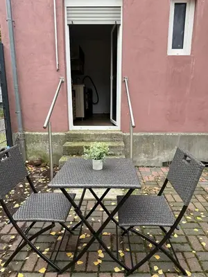 Ein Balkon oder eine Terrasse in der Unterkunft City-Apartment - zentral mit schöner Terrasse