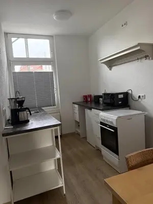 Küche/Küchenzeile in der Unterkunft Wupper Apartments Vogel