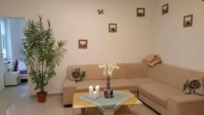 Ein Sitzbereich in der Unterkunft Holiday Apartment Essen