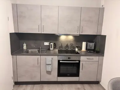Küche/Küchenzeile in der Unterkunft Apartment-Topnik Datteln