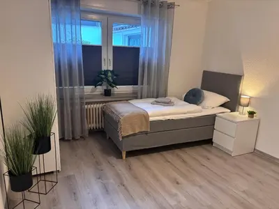 Ein Bett oder Betten in einem Zimmer der Unterkunft Apartment-Topnik Datteln