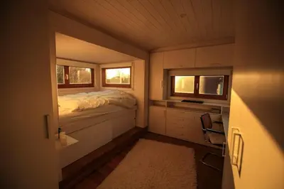 Ein Bett oder Betten in einem Zimmer der Unterkunft Tiny house with view of nature