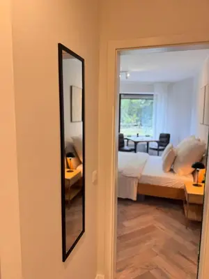 Ein Bett oder Betten in einem Zimmer der Unterkunft Cozy Apartment Beethoven mit Balkon