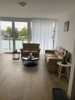 Ein Sitzbereich in der Unterkunft Quartiercenter Gäste-Apartment