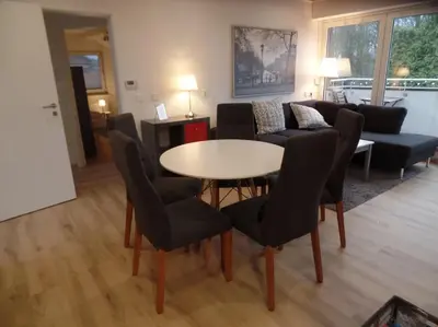 Ein Sitzbereich in der Unterkunft Gemütliche Dachgeschoss Wohnung