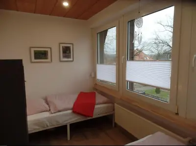 Ein Sitzbereich in der Unterkunft Gemütliche Dachgeschoss Wohnung