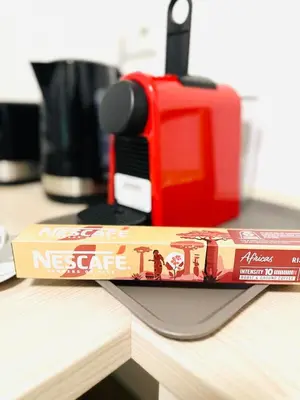 Kaffee-/Teezubehör in der Unterkunft MOLA Apartments - Panoramablick, Balkon, 5 Pers, Bahnhofsnähe, Parkplatz
