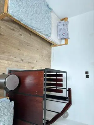 Ein Sitzbereich in der Unterkunft Speedstay Marxloh