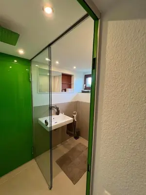 Ein Badezimmer in der Unterkunft Appartement am Rüsberg