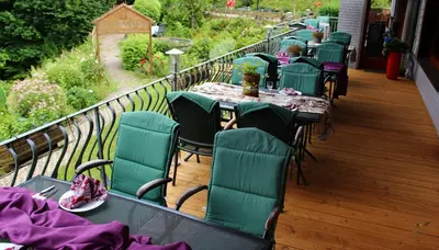 Ein Balkon oder eine Terrasse in der Unterkunft Hotel Haus Niggemann