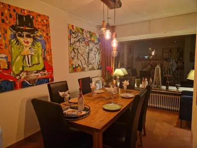 Ein Sitzbereich in der Unterkunft Hotel Haus Niggemann