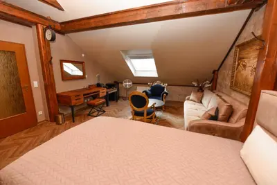 Ein Sitzbereich in der Unterkunft Haus Thomas Penthouse Deluxe