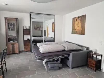 Ein Bett oder Betten in einem Zimmer der Unterkunft Linda's Appartement