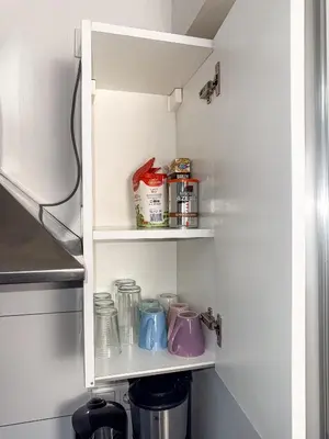 Küche/Küchenzeile in der Unterkunft Ruhr Business Apartments Essen Apartment mit 7 Einzelbetten