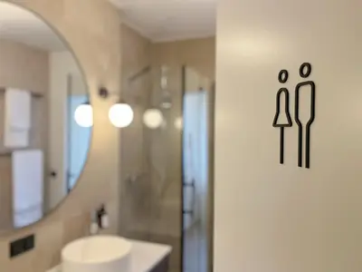 Ein Badezimmer in der Unterkunft Seestadt Apartment I Sauna I Parkplatz I Zentral
