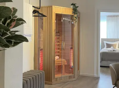 Ein Sitzbereich in der Unterkunft Seestadt Apartment I Sauna I Parkplatz I Zentral