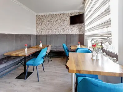 Ein Sitzbereich in der Unterkunft Lakeside Base in Oberhausen