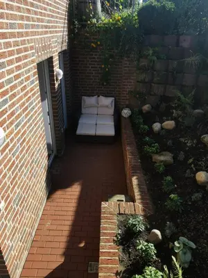 Ein Garten an der Unterkunft Ferienwohnung Am Heimathof