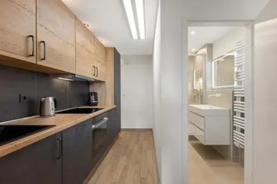 Küche/Küchenzeile in der Unterkunft Ferienwohnung Bernhard