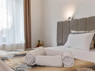 Ein Sitzbereich in der Unterkunft Apartment in Oberhausen near Düsseldorf
