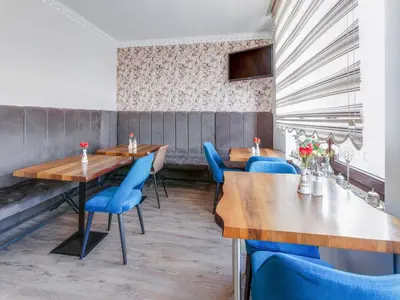Ein Sitzbereich in der Unterkunft Apartment in Oberhausen near Düsseldorf