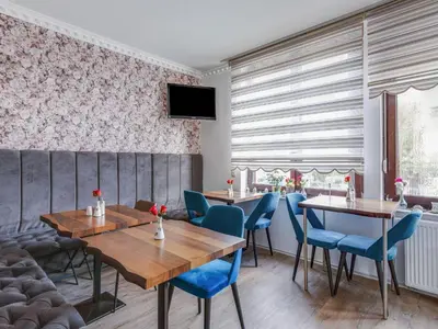 Ein Sitzbereich in der Unterkunft Apartment in Oberhausen near Düsseldorf