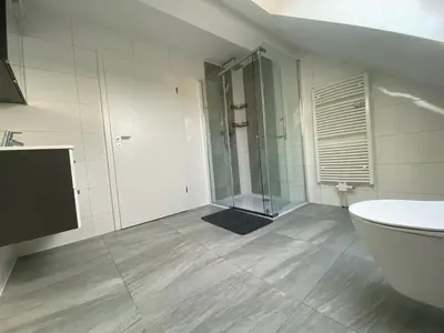 Ein Badezimmer in der Unterkunft Minos Unterkunft