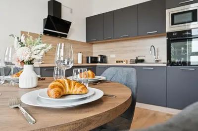 Küche/Küchenzeile in der Unterkunft Gemütliche und ruhige Ferienwohnung in Wuppertal