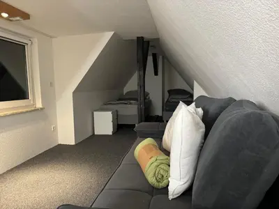 Ein Sitzbereich in der Unterkunft Mirko City Center Apartment