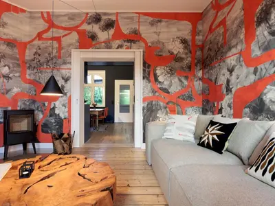 Ein Sitzbereich in der Unterkunft Design-Hideaway in Bochum - Das Zechenhaus