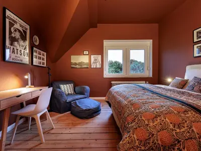 Ein Bett oder Betten in einem Zimmer der Unterkunft Design-Hideaway in Bochum - Das Zechenhaus
