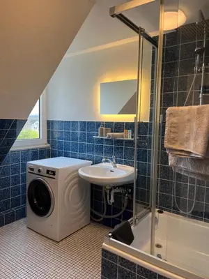 Ein Badezimmer in der Unterkunft Apartment Airport Dortmund